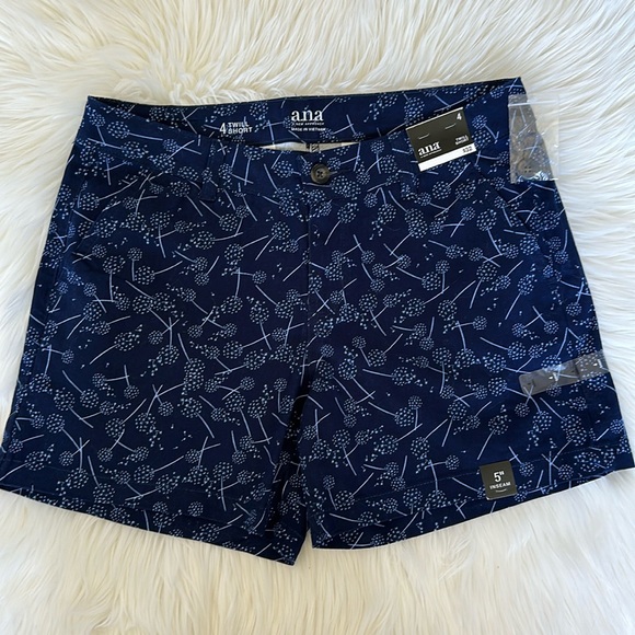 a.n.a Pants - a.n.a A New Approach Blue Print Twill Shorts